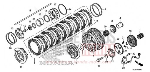 EMBRAYAGE (VFR1200X/XA/XL) VFR1200XF de 2015